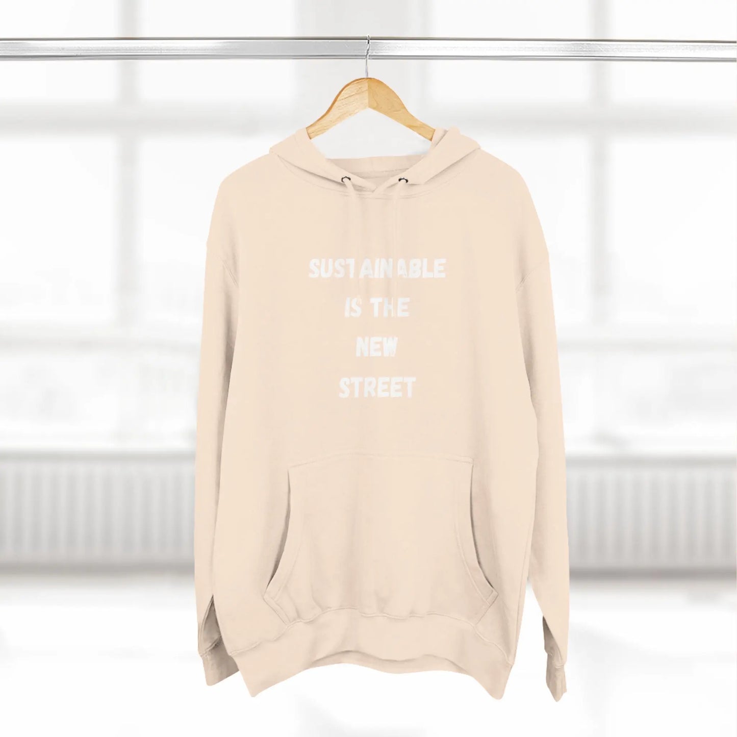 Sustainable Is the New Street Fleece Hoodie Printify