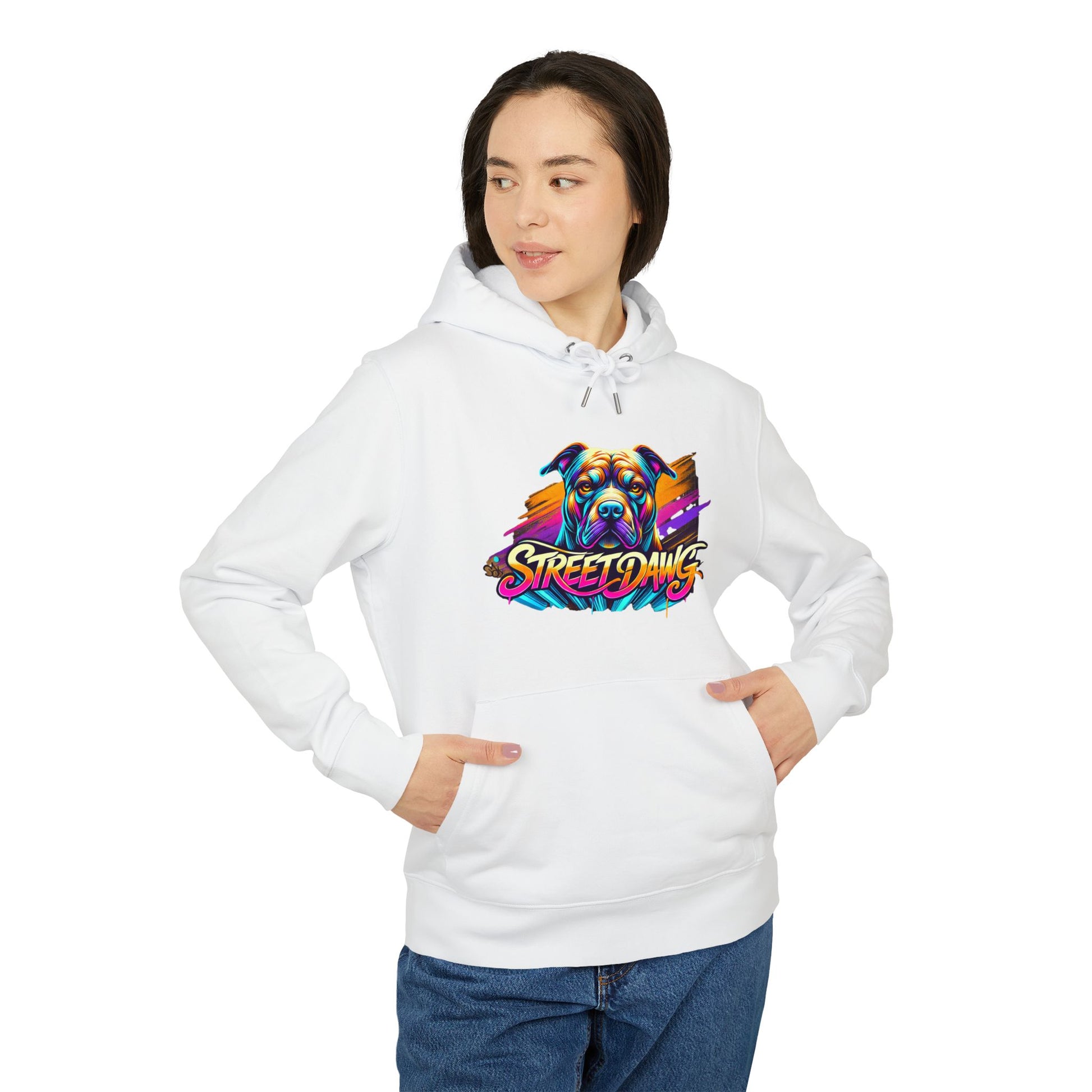 Colorful Street Dogs Unisex Hoodie - Vibrant Street Art Style Printify