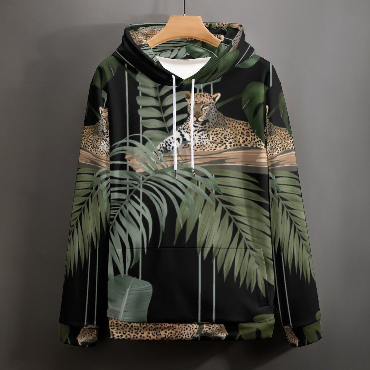 Leopard - 230gsm Men's Cool Hoodie with Double-layer Cap (All-Over Printing)