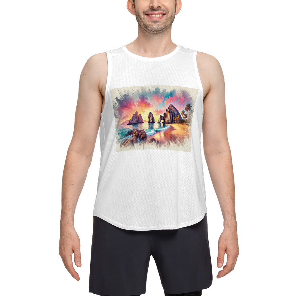 "Los Arcos" by Lila Rivera ~ Men's Seamless Open Side Tank Top-Performance Mesh My Store