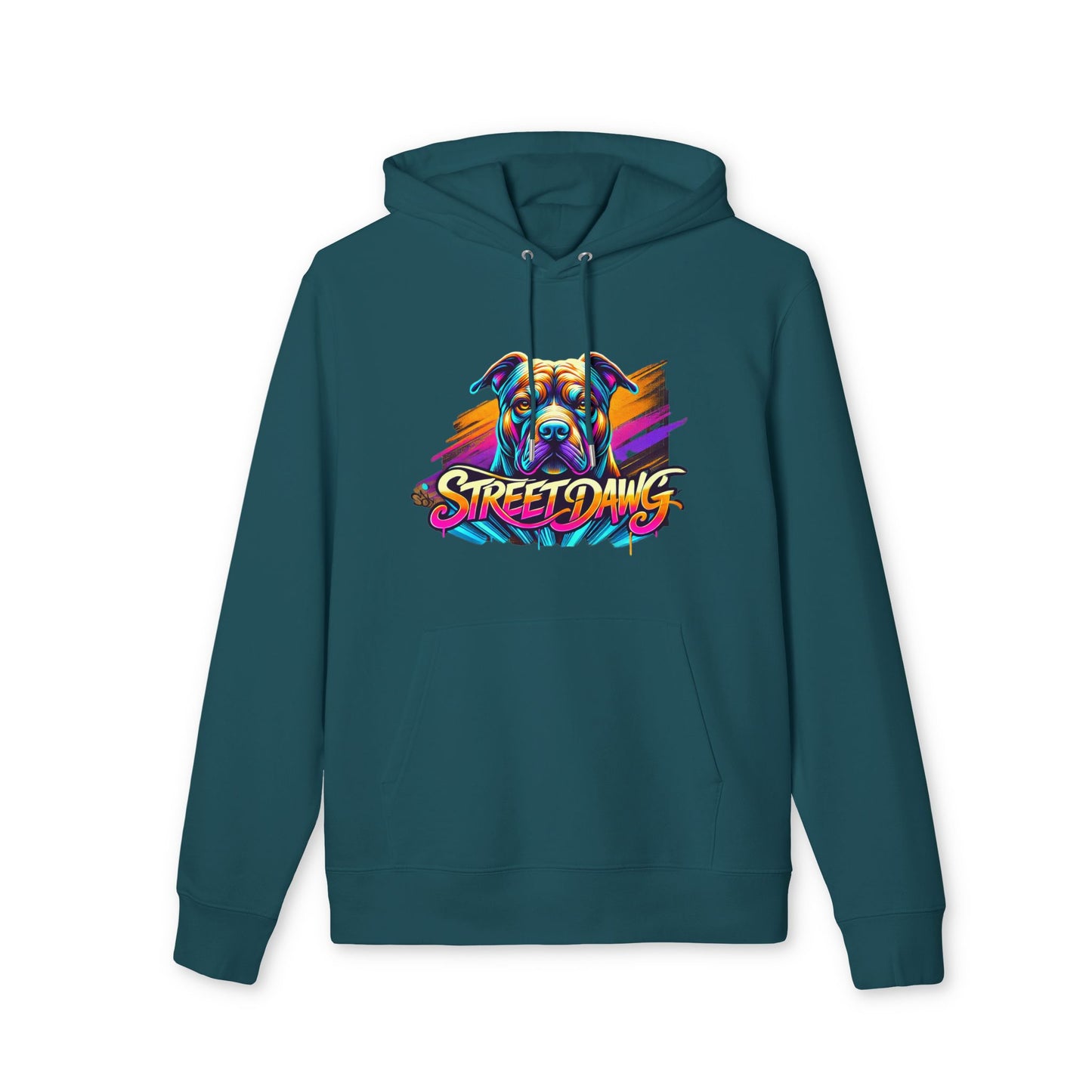 Colorful Street Dogs Unisex Hoodie - Vibrant Street Art Style Printify