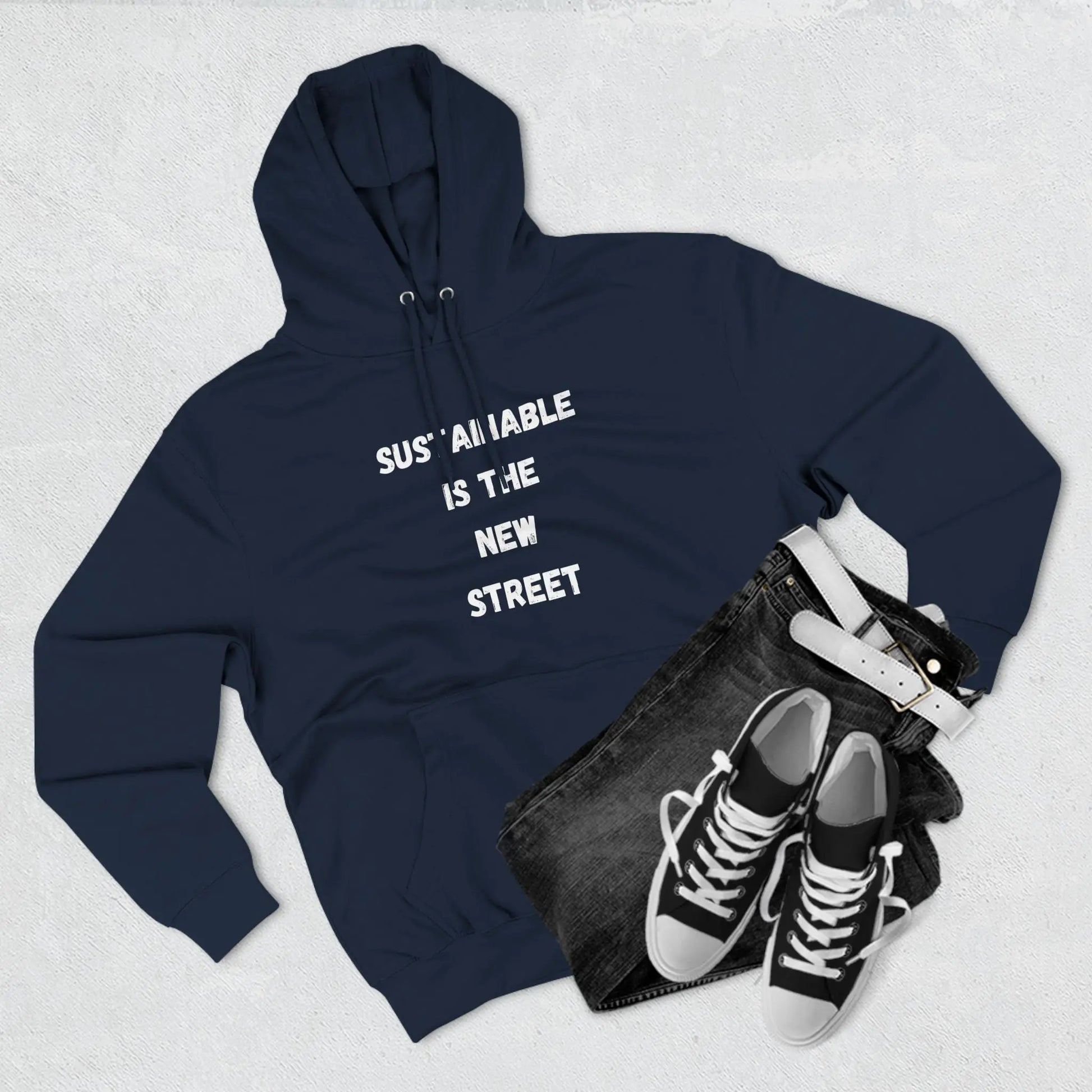 Sustainable Is the New Street Fleece Hoodie Printify