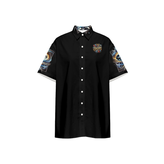 Barcelona Nights Unisex Classic Short-Sleeve Button-Up Shirt