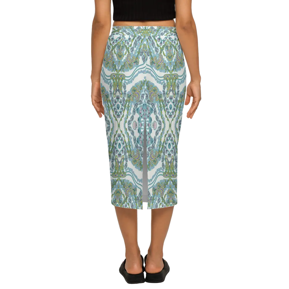 Oceana ~ Women's Back Split Pencil Skirt-Heavy Knit My Store