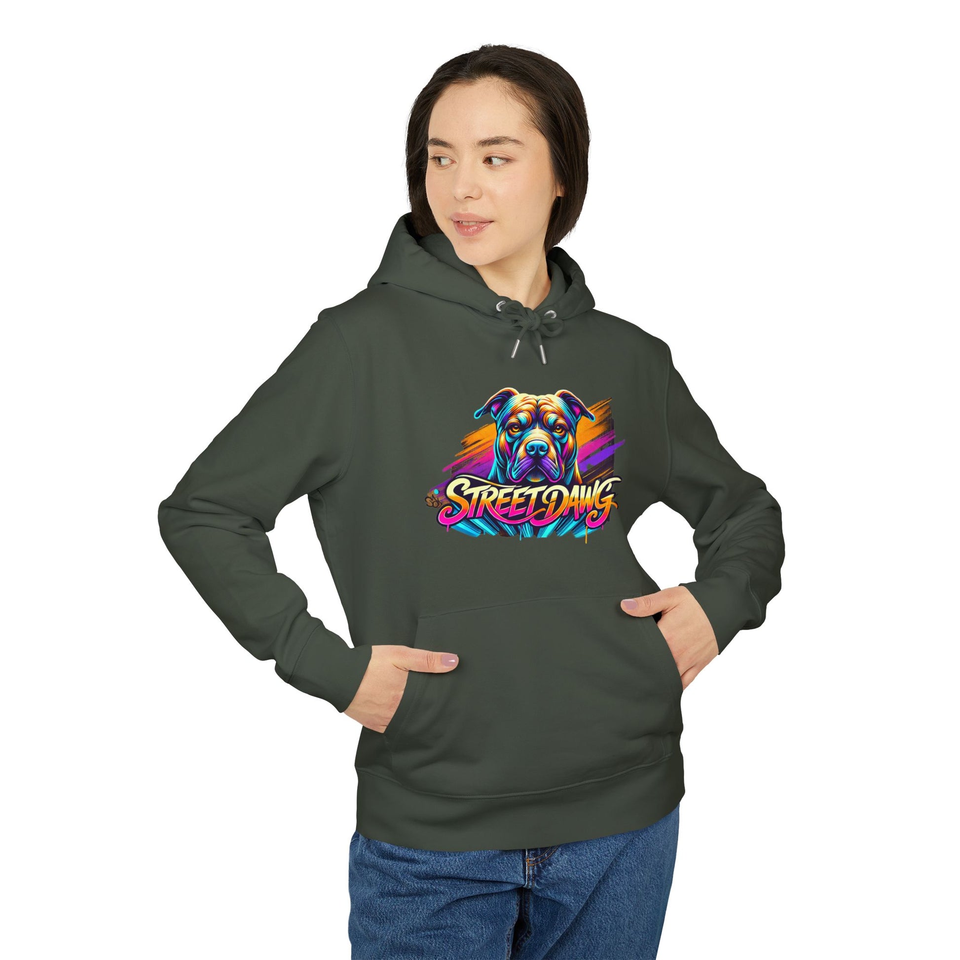 Colorful Street Dogs Unisex Hoodie - Vibrant Street Art Style Printify