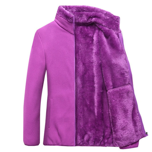 Thick Fleece jacket women's autumn winter outdoor polar fleece thermal coat Camping Hiking Jacket female Mountaineering clothes