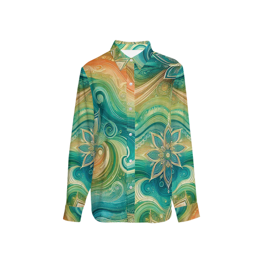 Oceanic Dreams by Lila Rivera ~ Women's Classic Long Sleeve Button-Up Shirt My Store