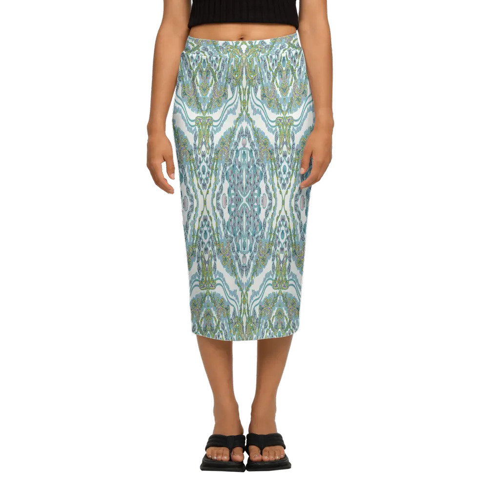 Oceana ~ Women's Back Split Pencil Skirt-Heavy Knit My Store