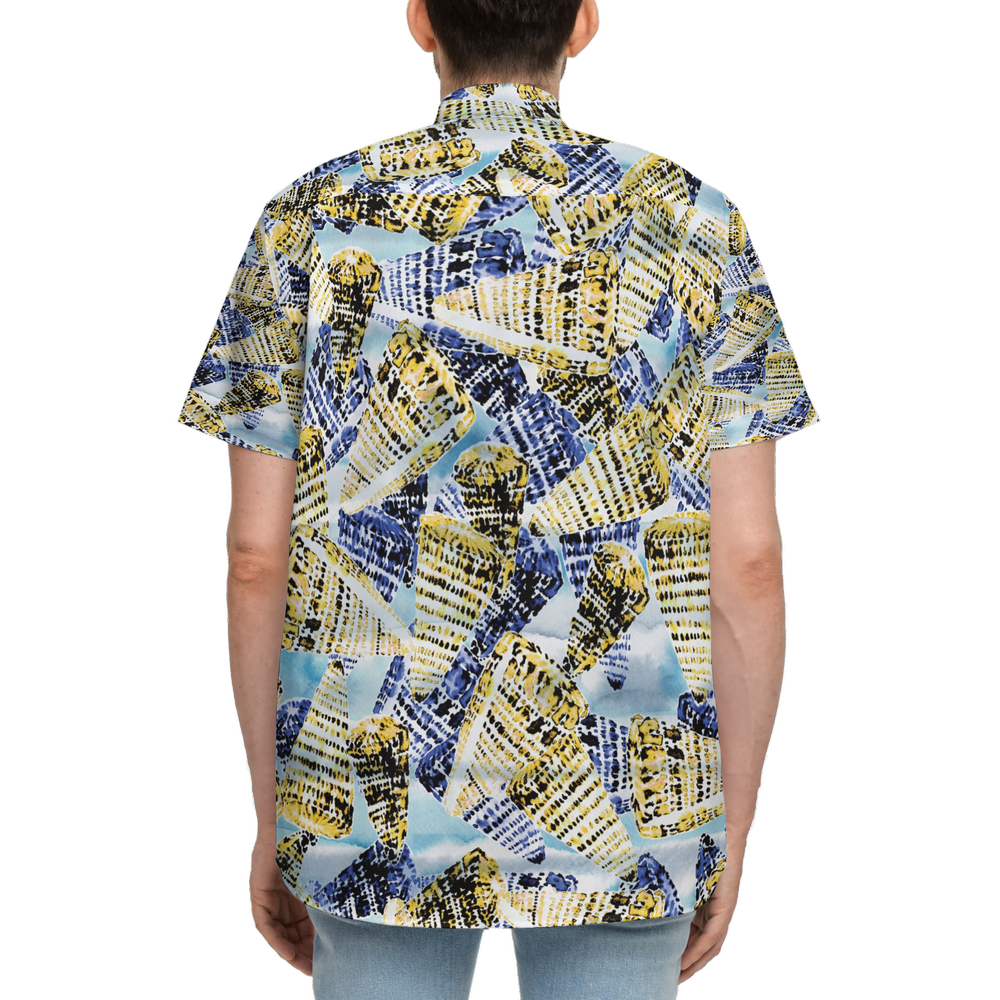 Art_1 ~ Unisex Classic Short-Sleeve Button-Up Shirt-Cotton Feel My Store