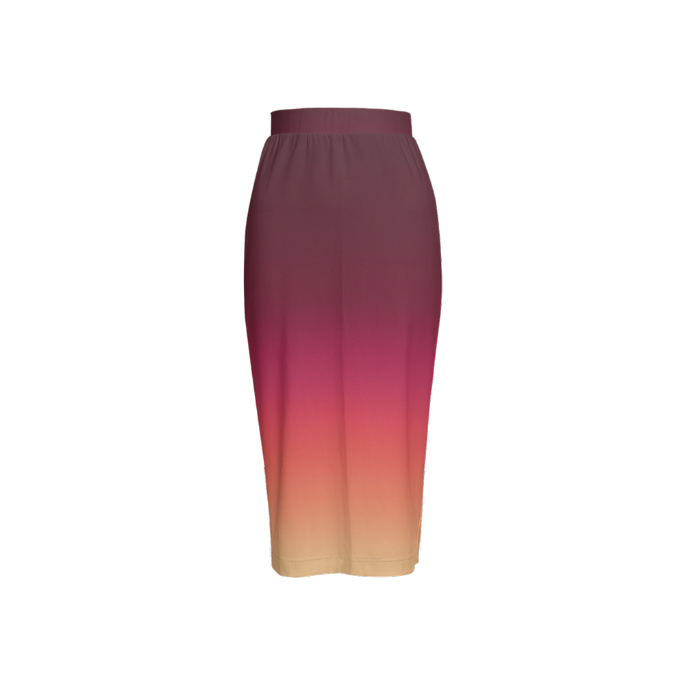 Sunset ~ Women's Back Split Pencil Skirt-Heavy Knit My Store