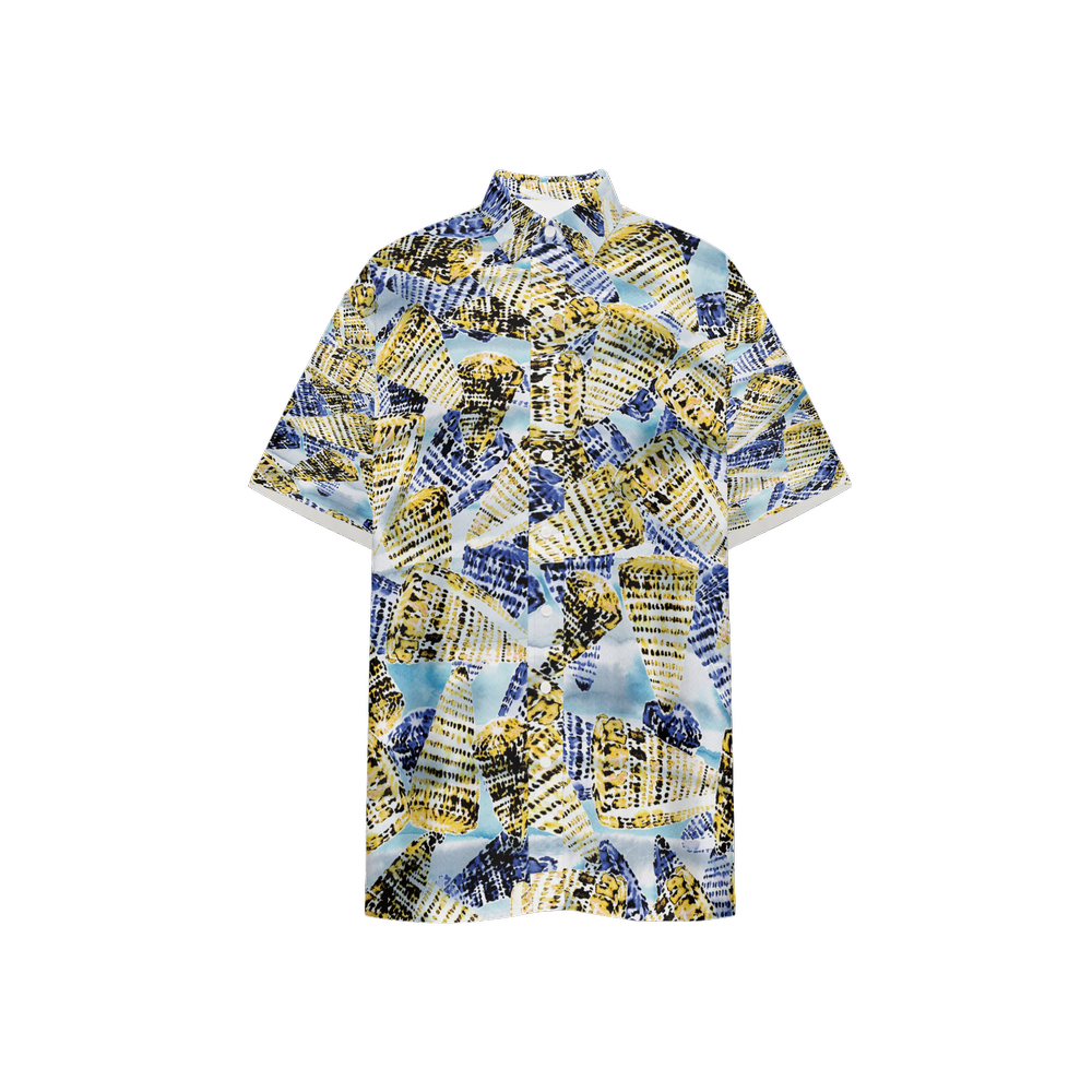 Art_1 ~ Unisex Classic Short-Sleeve Button-Up Shirt-Cotton Feel My Store