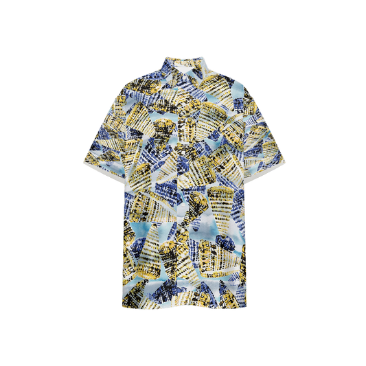 Art_1 ~ Unisex Classic Short-Sleeve Button-Up Shirt-Cotton Feel My Store